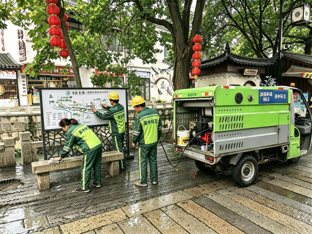 央視聚焦木瀆古鎮｜鴻灌環境匠心保潔護航千年江南古韻(圖6)